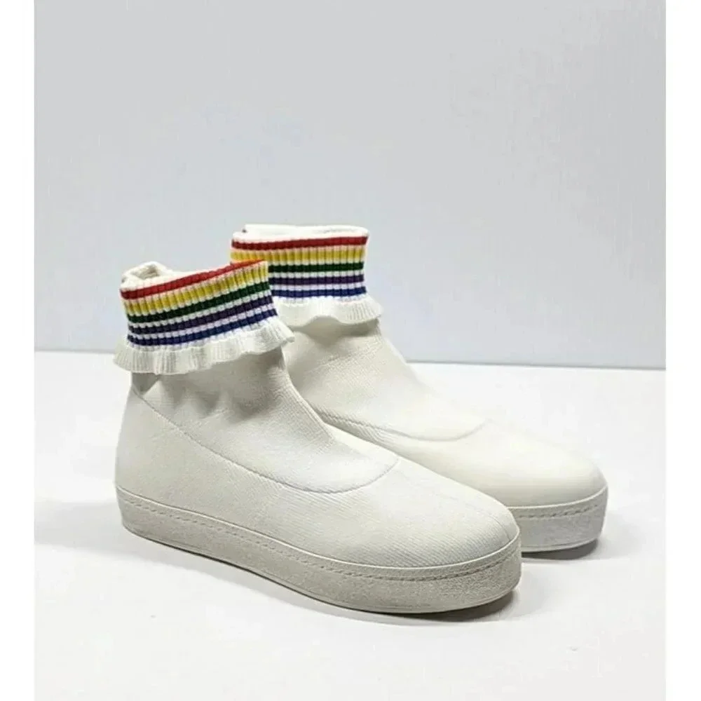 Opening Ceremony Women's Bobby Ruffled Sock Slip-On Sneakers Size 36 (MSRP $250)